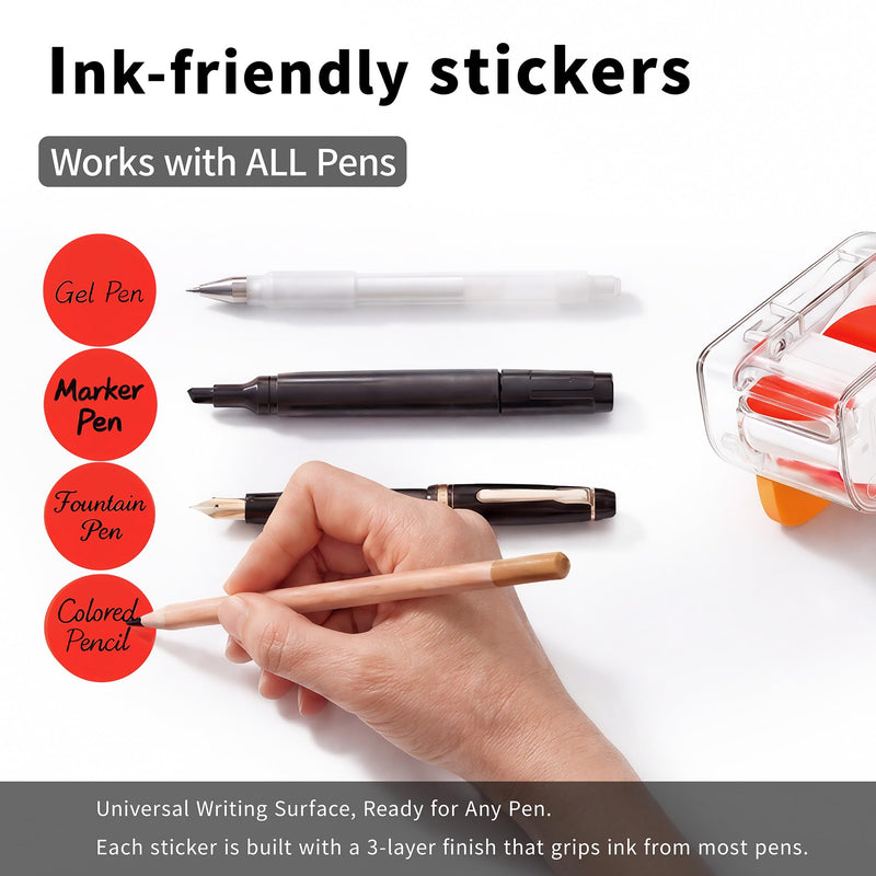 300 PCS Red Dot Stickers with Sticker Dispenser,Round Coding Labels Circle Dots Labels Stickers,Circle Dot Stickers Label Sticker for Office,Classroom,Small Business,Papers