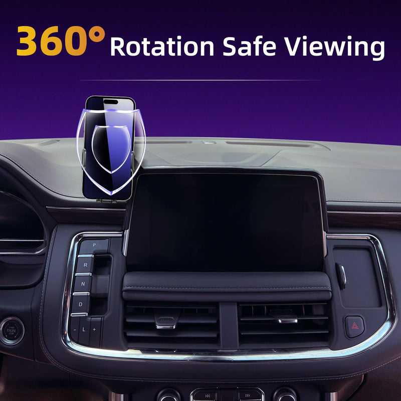 Upgraded Car Phone Holder Fits for Chevrolet Suburban 2021-2024/Chevy Tahoe 2021-2024 Auto Accessories(Only fit for 10.2-Inch Screen),Cradles Adjustable Cell Phone Mount for 4-7 in Phones