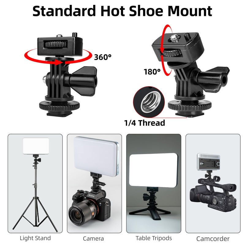 VILTROX 18W LED Video Light on Camera Light with App Control 2800K-6800K CRI95+ 198 LED Beads Cold Shoe Portable Photography Photo Lighting Panel Video Light with NP-F550 Rechargeable Battery