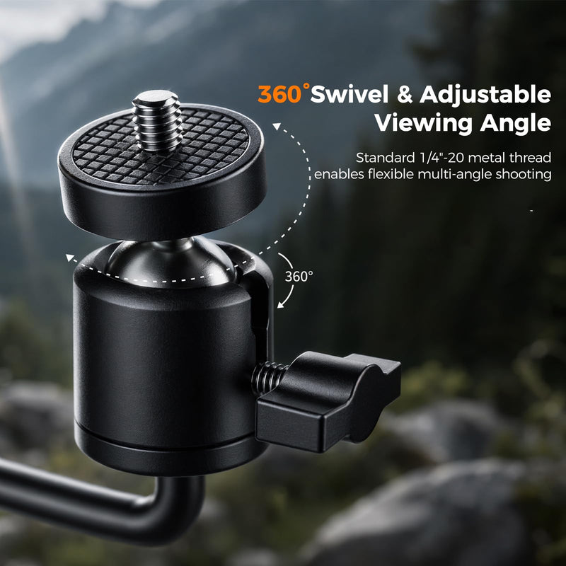 VSKY 360° Swivel Tree Mount Bracket for Trail Game Cameras | 360°, Universal 1/4"-20 Thread