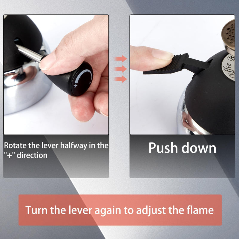 Portable Butane Burner, Mini Butane Stove for Siphon Coffee Maker, Adjustable Flame with Furnace Stand, for Picnic Camping Travel Lab Home