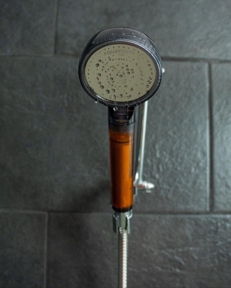 AquaYouth Vitamin C Handheld Shower Head | Built-in Vitamin C + Ceramic Balls Reduces Chlorine & Chloramine, While Improving Skin and Hair Health