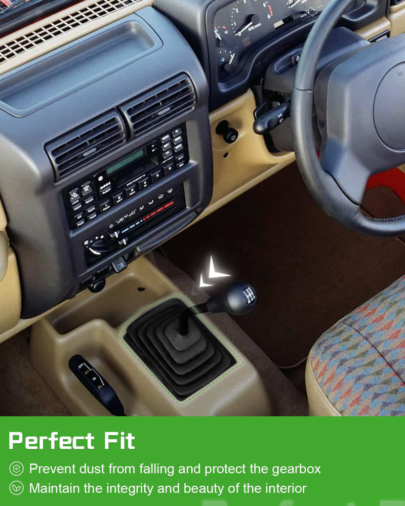 53000056 Shifter Boot and Retainer Bezel Kit 52078558 Fit for Jeep Wrangler TJ 1997 1998 1999 2000 2001 2002 2003 2004