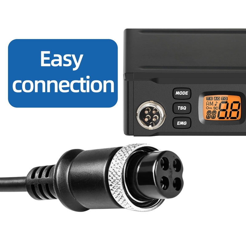 Radio Mic CB Microphone 4 Pin CB Radio Mic CB Radio Accessories Noise Cancelling Microphone for Uniden/Workman/Midland/Cobra/Retevis CB Radio
