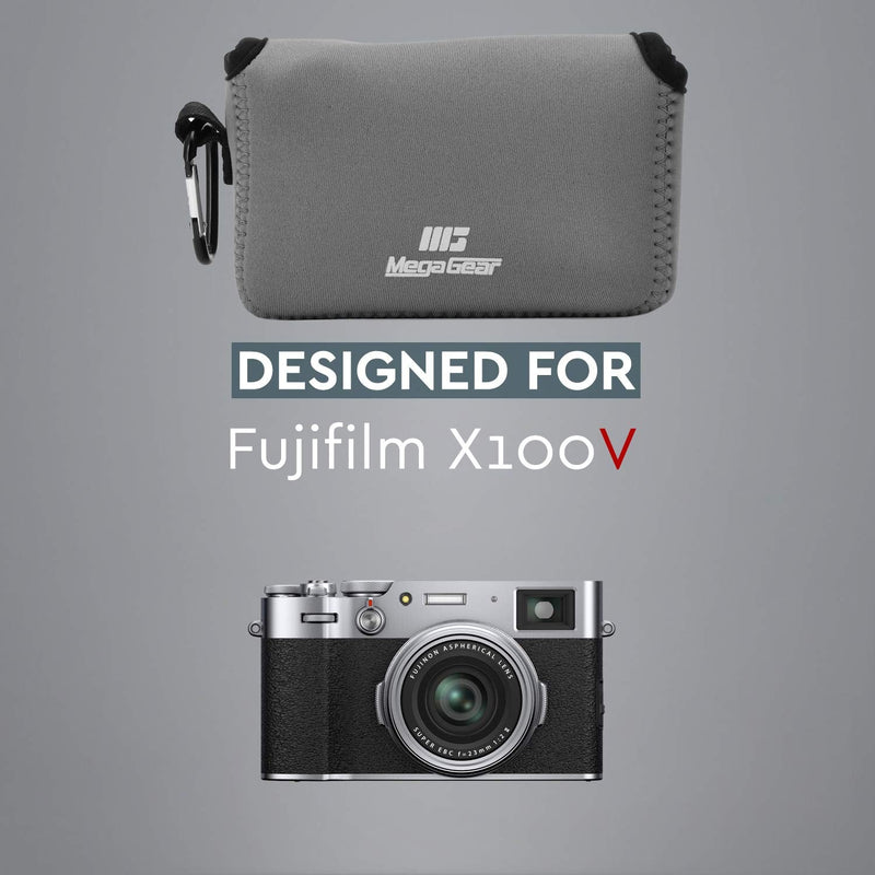 MegaGear Ultra Light Neoprene Camera Case compatible with Fujifilm X100V One Size Gray