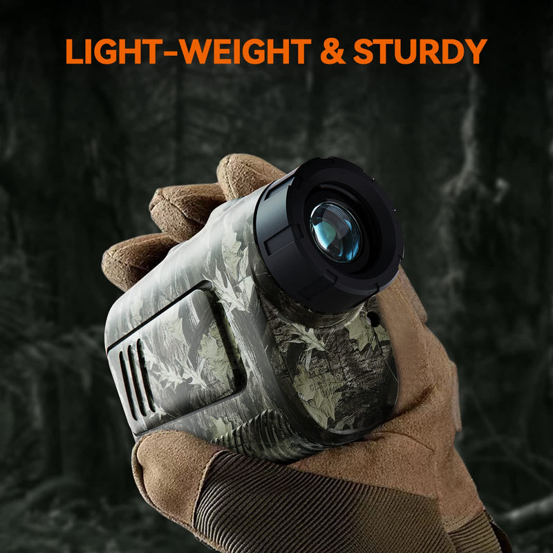 ACPOTEL Range Finder for Shooting High Precision ±0.5 yd, Hunting Rangefinder Up to 656 Yards, Laser Range Finder with Bow Hunting Mode, Range Finder for Hunter (Camo)