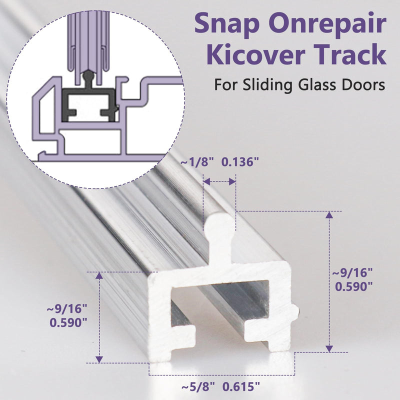 Aluminium Screen Door Track, Screen Track Repair,Sliding Door Track Replacement,Sliding Door Bottom,Terrace Door Guide Bottom Guide - Silvery Aluminium Alloy (75 Inch) 75 Inch