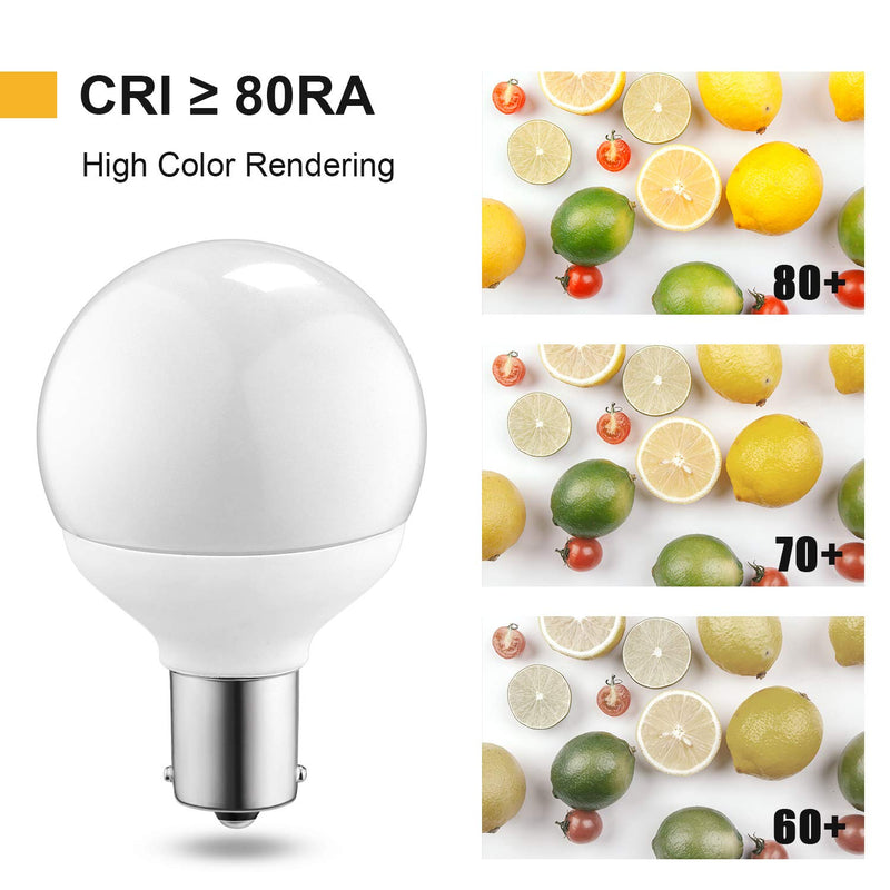Kohree 12 Volt RV Led Light Bulbs BA15s 20-99/1141/1156 12V Vanity Replacement Bulbs for 5th Wheel Camper Trailer Motorhomes Marine Boat Interior Light Bulb (Pack of 3, 4000K Natural White) Natural White (4000k)