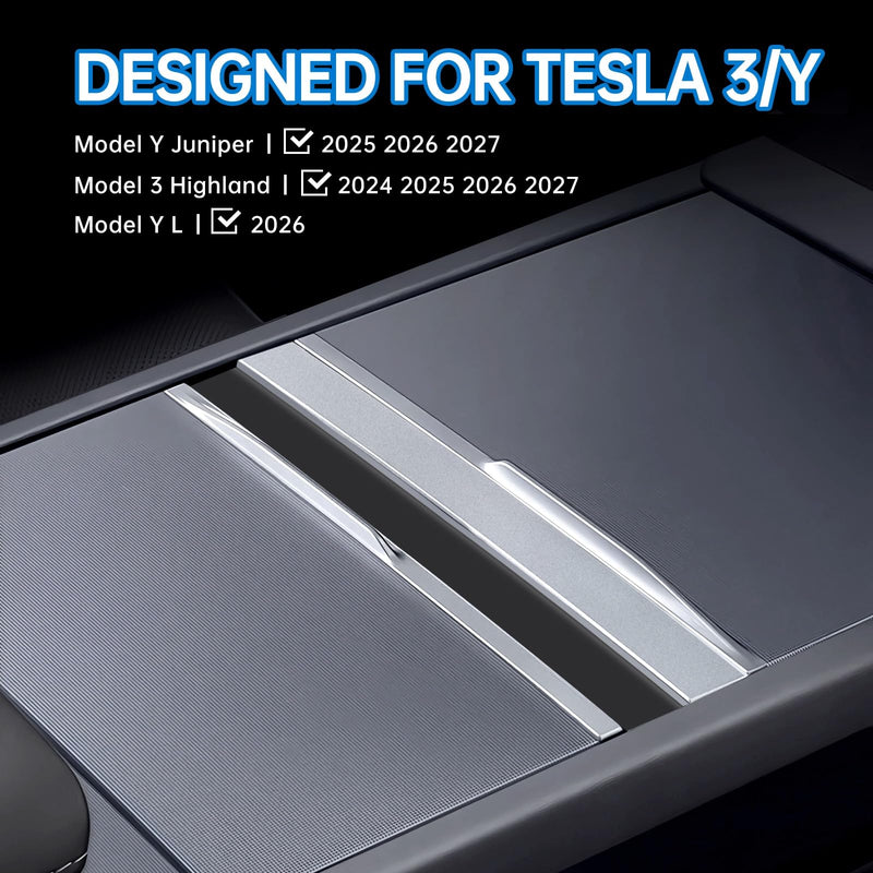 USB Hub for Tesla Model Y Juniper Model 3 Highland Model Y L | Fits 2025-2026 Juniper 2024-2026 Highland Y L, 190W Fast Charging, Dual Retractable Type-C Cables Sliding Cover Console Dock