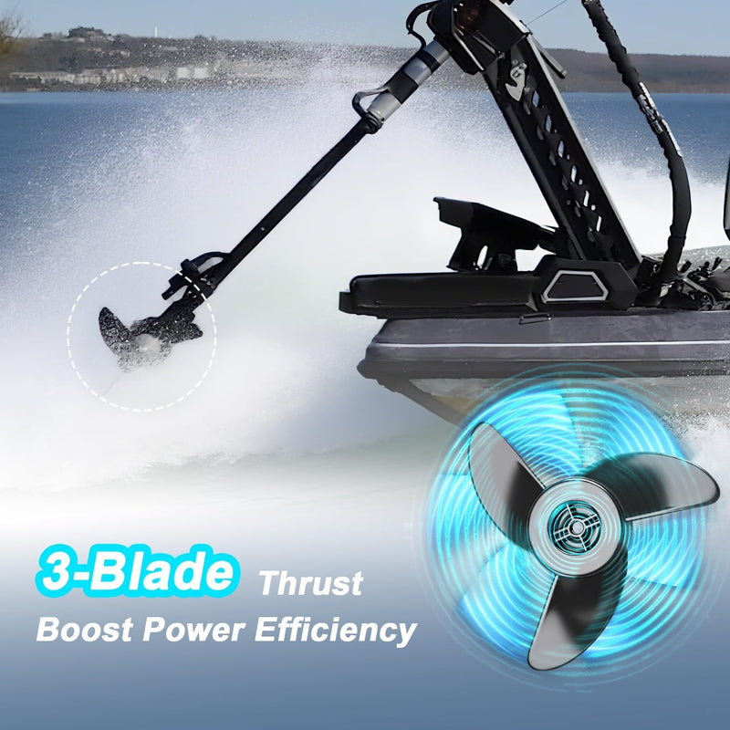 3-Blade Trolling Motor Propeller Compatible with Motorguide Machete III Trolling Motor - 3.5" Hub Small Boat Shallow-Water Replacement Drill Power