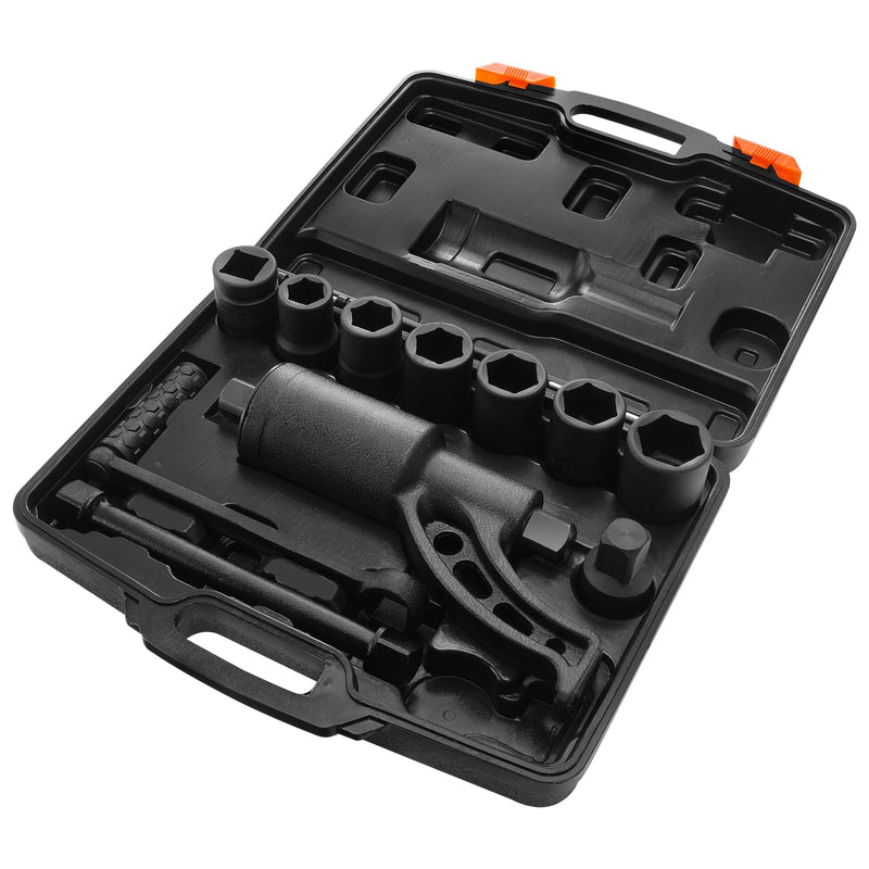 VEVOR Torque Multiplier, 1 Inch Drive Lug Nut Wrench/Multiplier Heavy Duty Torque Multiplier Wrench Set, 1:58 4800N.m Lug Nut Remover, Includes 8 Sockets (24-38mm) and Storage Case 1:58 8 Sockets