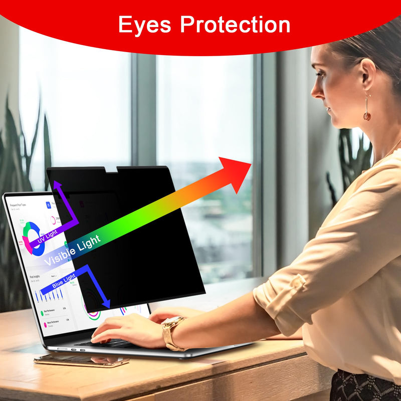 Magnetic Privacy Screen for MacBook Pro 14 Inch (2021-2024, M1, M2, M3, M4, Pro, Max), Removable Laptop Privacy Screen, Anti Blue Light Glare Filter for Mac Pro 14.2" Laptop Computer