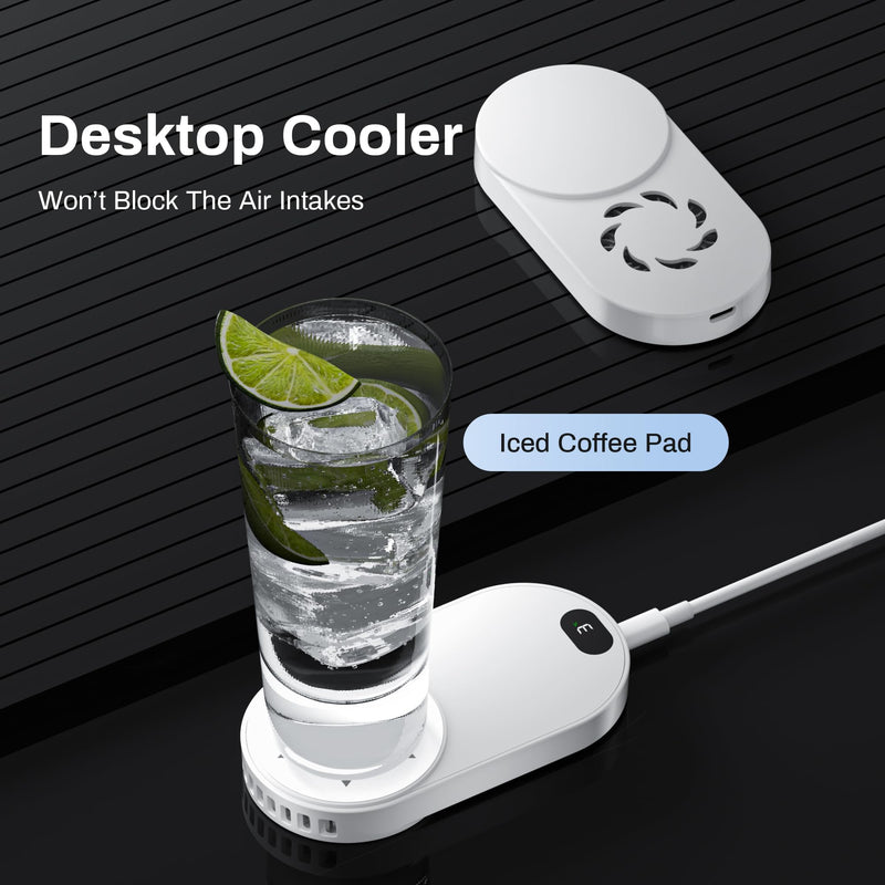 Hamosong Phone Cooler for Gaming, Magnetic Semiconductor iPhone Cooler Cooling Fan, Keep Phone Cool Fan for Phone White
