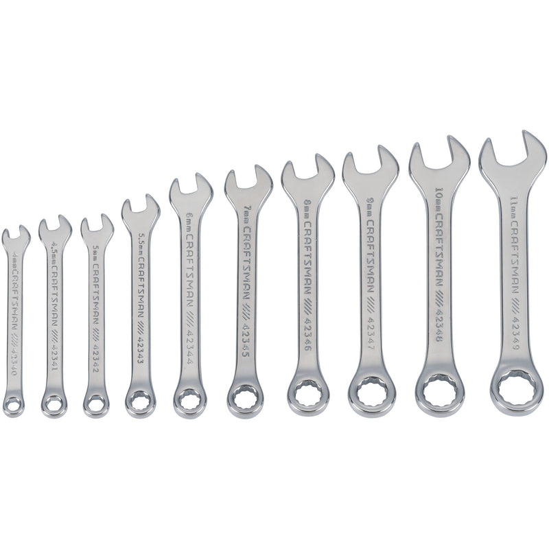 CRAFTSMAN Wrench Set, MM and SAE Combination, 10 Piece (CMMT42339)