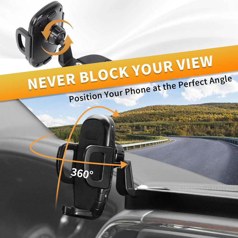 Multi-Mount Dash Phone Holder with Metal Rod for 2012-2017 Dodge RAM, Phone Mount Storage Tray Cellphone System Kit