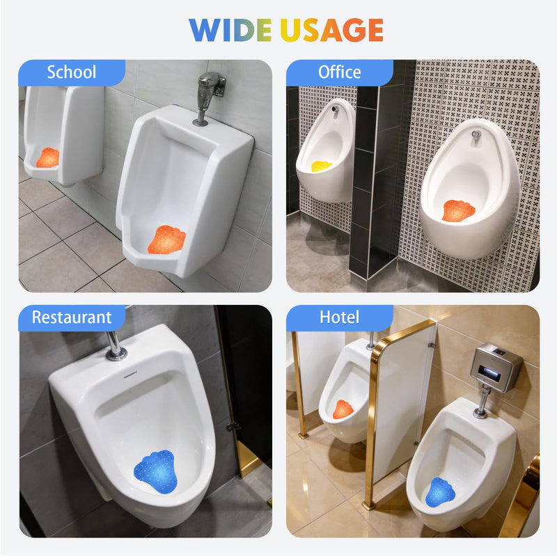 CHONOVO Urinal Screen Deodorizer, 12 Pack Urinal Cakes 3 Fresh Scents, Ocean Breeze, Lemon, Orange Citrus, Anti-Splash Odor Protection Mats Pads for Men Toilet in Bathroom School Restroom Office Hotel