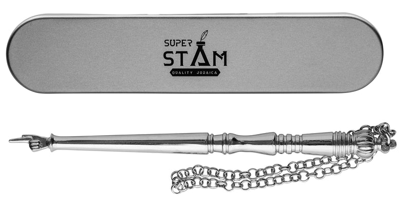 Torah Book Pointer Yad Hand Pointer Silver Finish Great bar bat Mitzvah Gift with a 20cm bead charm 13 cm