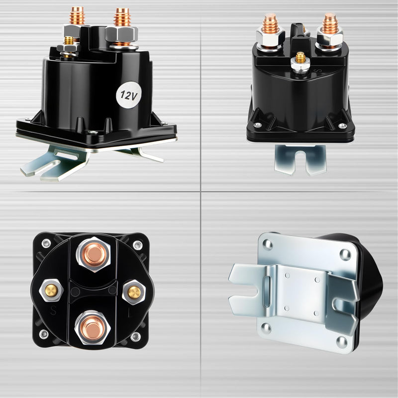 12V Dump Trailer Solenoid Relay, 4-Terminal Intermittent Duty Solenoid for Hydraulic Pumps, Replaces SAZ4201GJ, 7522, 070009, 190107, KTI 391-2-C (Fits Prestolite, Monarch, PJ Trailers, Iron Bull) 1