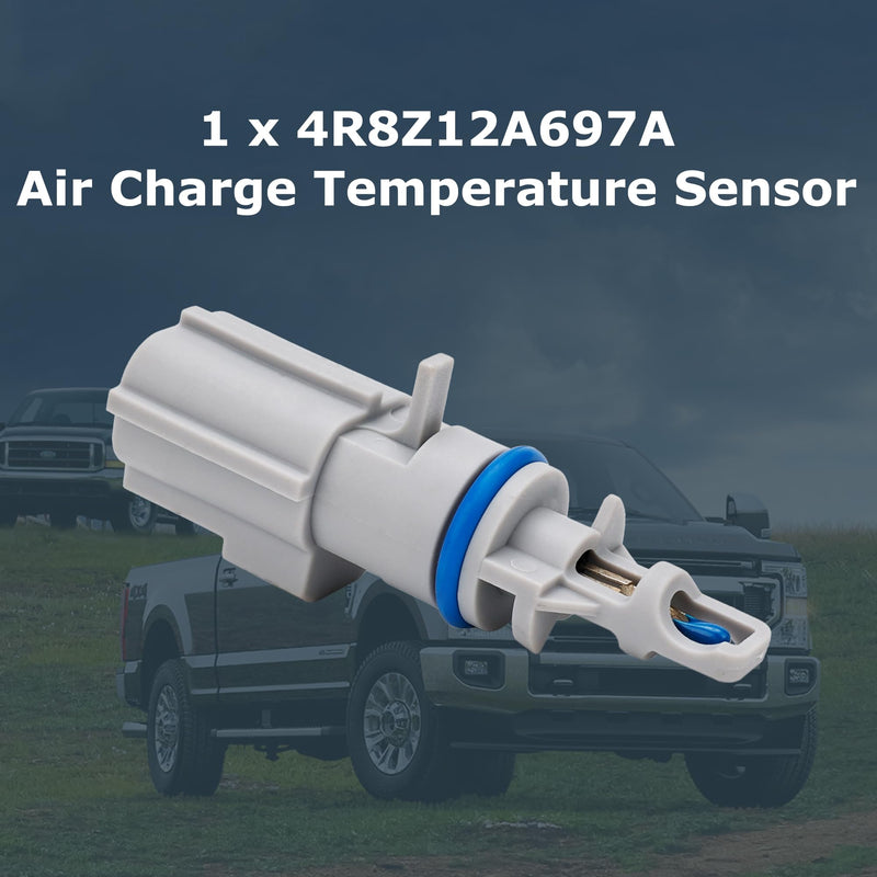 DY1146 Air Charge Temperature Sensor Intake Air IAT CACT Sensor Compatible with F250 F350 F450 F550 Power Stroke 6.7L Diesel 2011-2017, OEM# 4R8Z12A697A AP63544