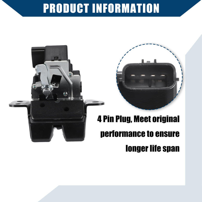 No.812301H300 Rear Trunk Tailgate Lock Latch Actuator Motor 4 Pin for Hyundai Tucson GL GLS Limited SE 2.0L 2.4L 2010-2015 / Latch Assembly Trunk Lid Motor / 1 Pcs/Black