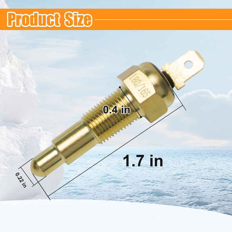 Generic Universal Engine Cooling Fan Temperature Sensor Switch (1/8 ""NPT, 180'F On -165'F Off) for Automotive Cars and Trucks