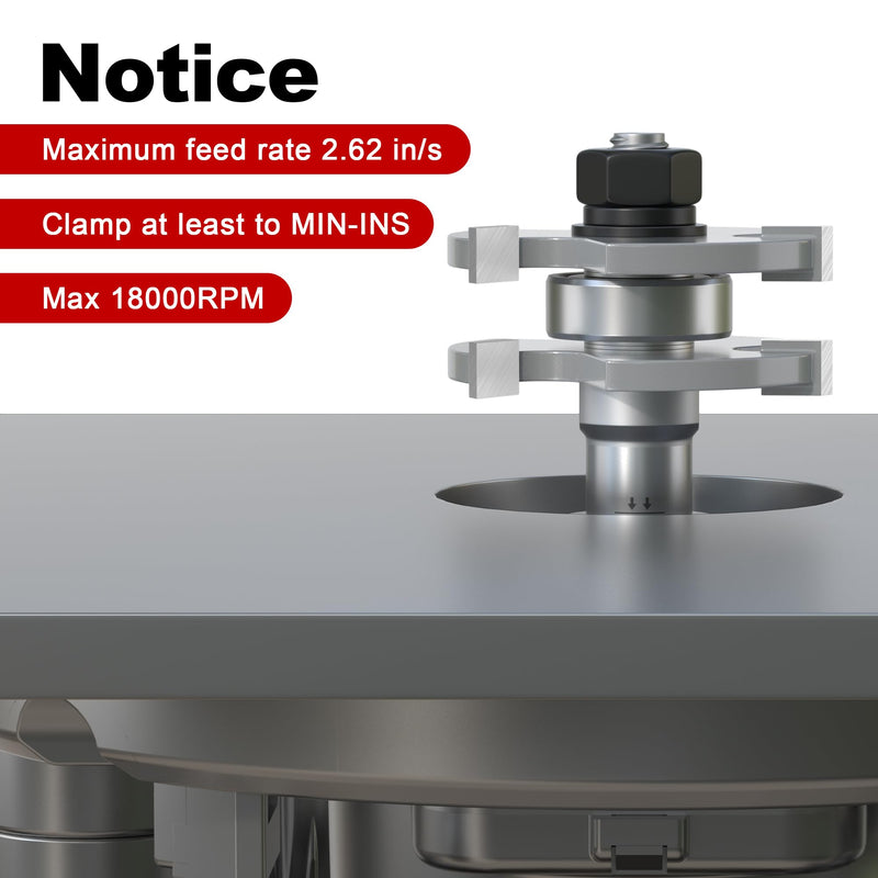 Professional 2 PCS Tongue and Groove Router Bit Set 1/2 Inch Shank, 3 Teeth T Shape Wood Milling Cutter Woodworking Tools, for DIY Doors Tables Cabinets Shelves Furniture 1/2-Inch Shank Adjustable Tongue and Groove Router Bits