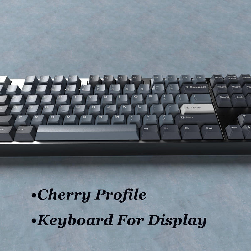 surmen Classic Cherry Profile Keycaps Set, 163 Keys PBT Double Shot Gaming Keyboard Replacement Keys for Multi-Size Mechanical Keyboard (Cherry Apollo) Cherry Apollo
