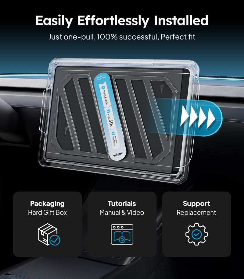for 2026 Tesla Model Y Juniper/Model Y L Screen Protector, 16", Matte | For 2026 Model Y (Premium & Performance)/Model Y L, No Glare & Fingerprint, Tempered Glass Protector with Alignment Kit 2026 Model Y Premium & Performance & YL