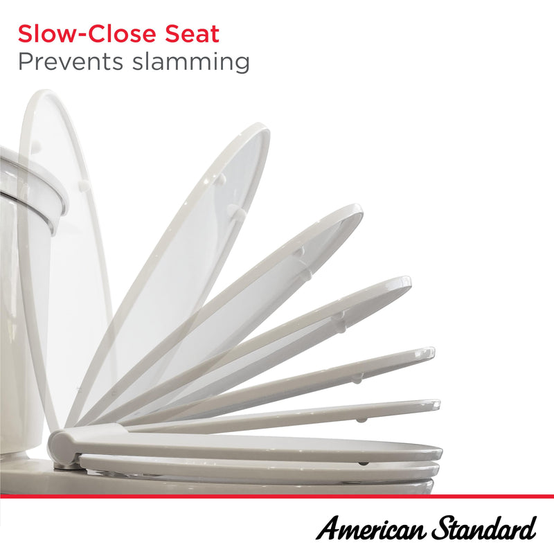 American Standard 5020A65G.020 Traditional Luxury Elongated Toilet Seat Soft Close, White Elongated Front