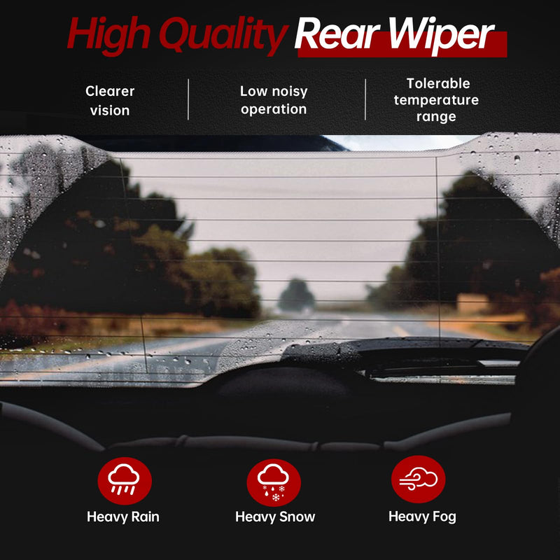 OTUAYAUTO Rear Windshield Wiper Arm Blade Set - Replacement for Mazda CX-5 CX5 2013-2023 - Factory Style Back Wiper Cover Accessories Assembly for Rear Window Rear Wiper Arm and Blade Replacement for Mazda CX5 2013-2023