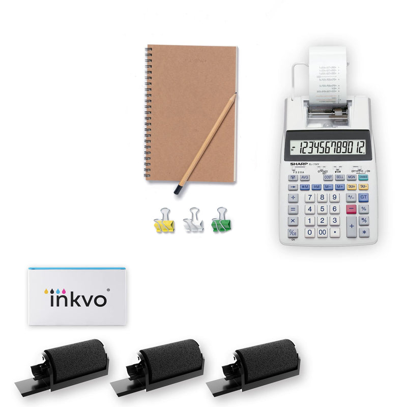 (3 Pack) Inkvo IR40 Compatible Replacement Calculator Ink Roller Black for Canon CP-16, Sharp XE-A107, EA770R, Adler Royal 500DX, Cash Register Ink 3 Pack