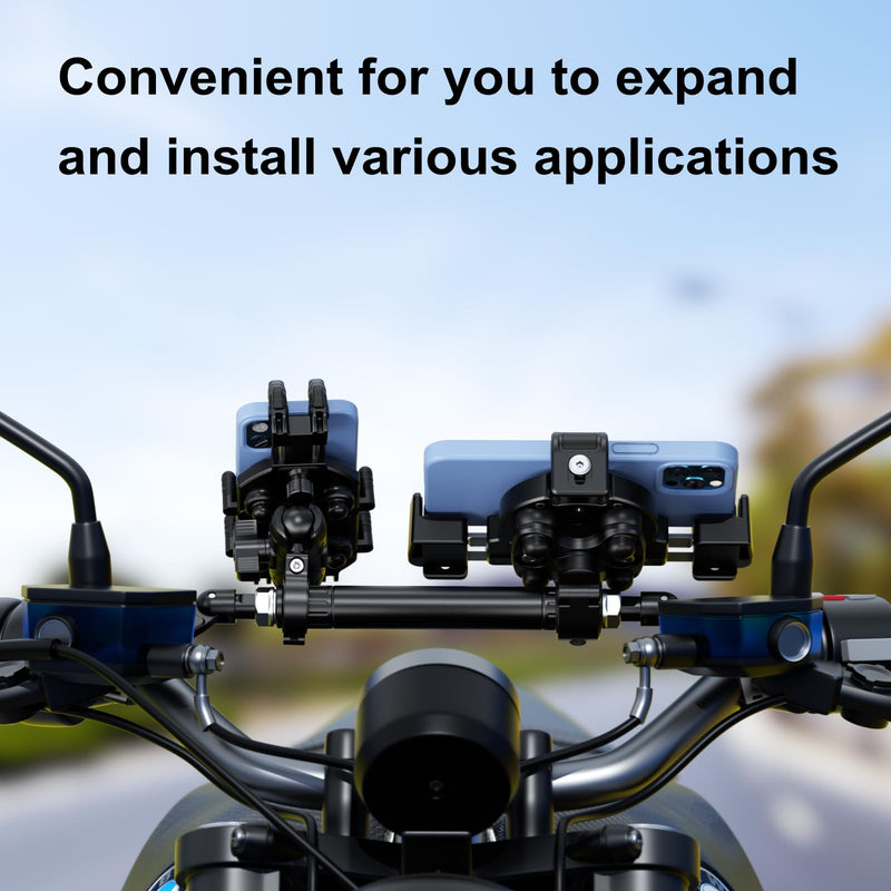 BRCOVAN Motorcycle Cross Bar, Aluminum Alloy, Length Adjustable Handlebar Extender Extension, Motorcycle Balance Bar Reinforce Lever Fit for Handlebars 22mm in Diameter