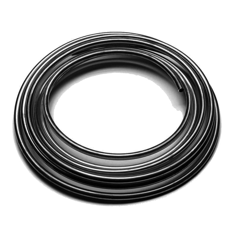 MuHize Brake Line Tubing Kit 3/16 inch 25 Feet with 16 Flare Fittings - Rust-Proof PVF Coated Steel Roll Flexible Tubing for Cars, Trucks, SUV - Compatible with Ford, GM, Honda, Toyota Vehicles Black