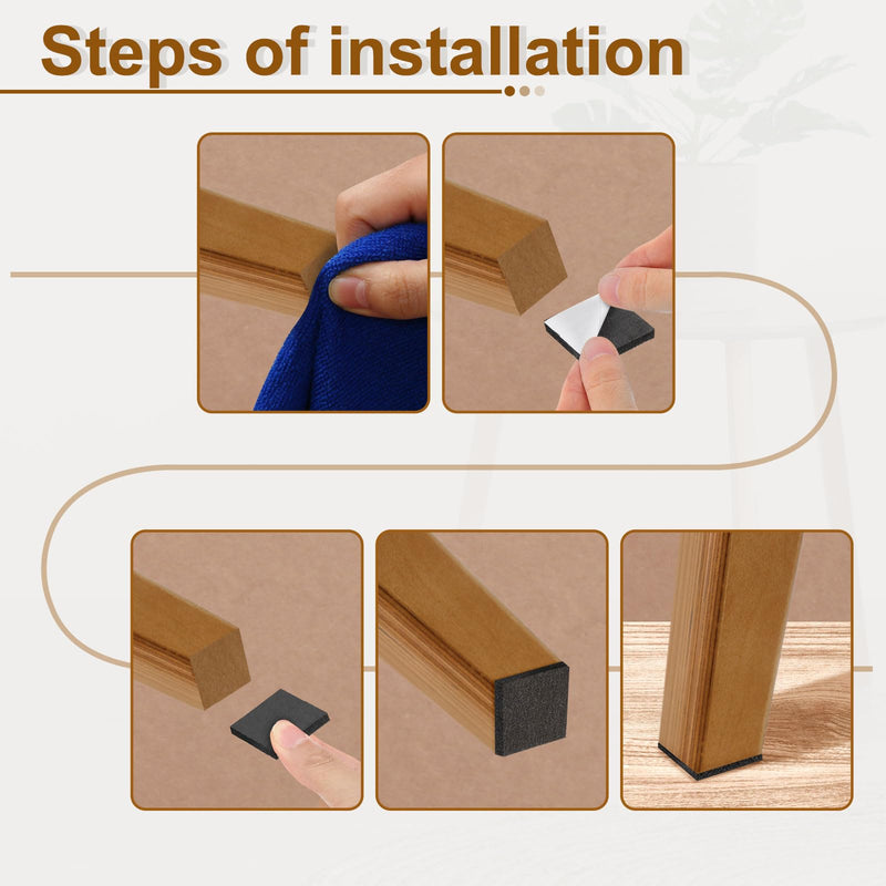 uxcell Felt Strips with Adhesive Backing, 2 Rolls 2" x 193" x 0.06" Anti Scratch Furniture Felt Tapes Self-Stick Pads for Protecting Hardwood Floor, White 2"x193"x0.06"