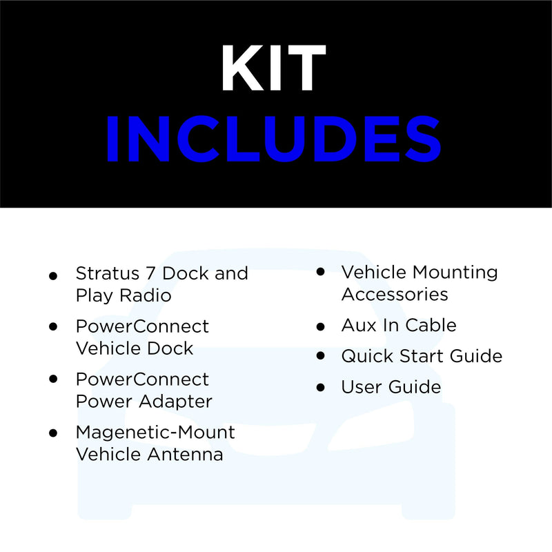 SiriusXM Stratus 7 Satellite Radio with Vehicle Kit | 3 MONTHS ALL ACCESS FREE WITH SUBSCRIPTION Single Standard Packaging