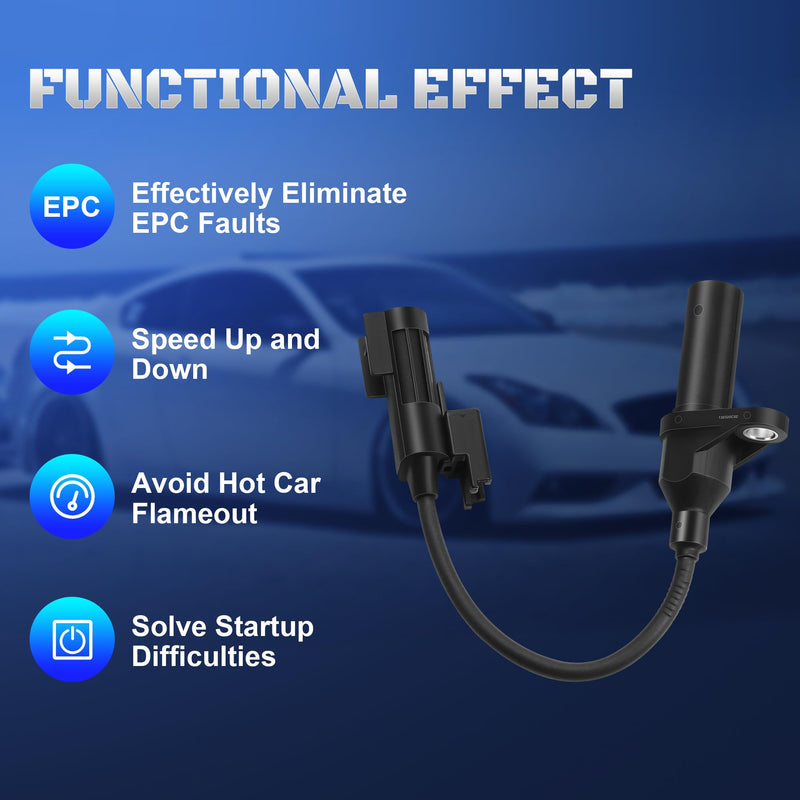 Engine Crankshaft Position Sensor 393103C600 Compatible with 2013-2018 Hyundai Santa Fe Azera & Kia Sorento Sedona 2014 2015 2016 2017 2018 2019 2020 V6 3.3L Replaces PC996, 39310-3C600