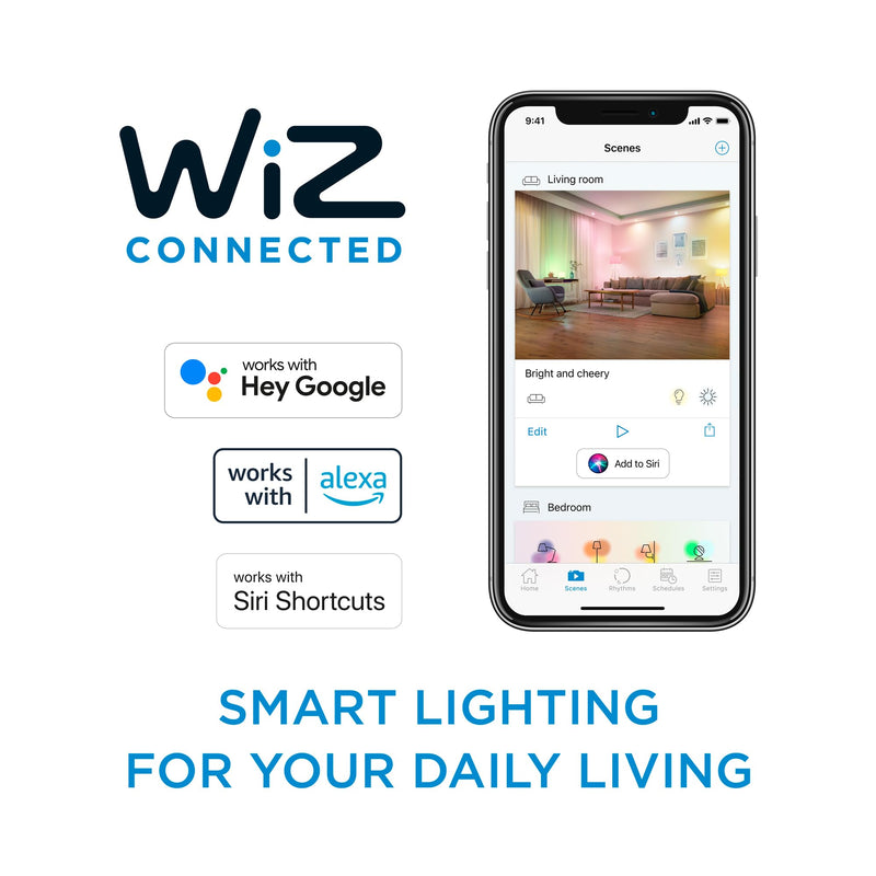 Philips Smart 65W BR30 Color LED Smart Bulb 4-Pack -E26- Indoor - Connects to Your Existing Wi-Fi - Control with Voice or App + Activate with Motion - Matter Compatible
