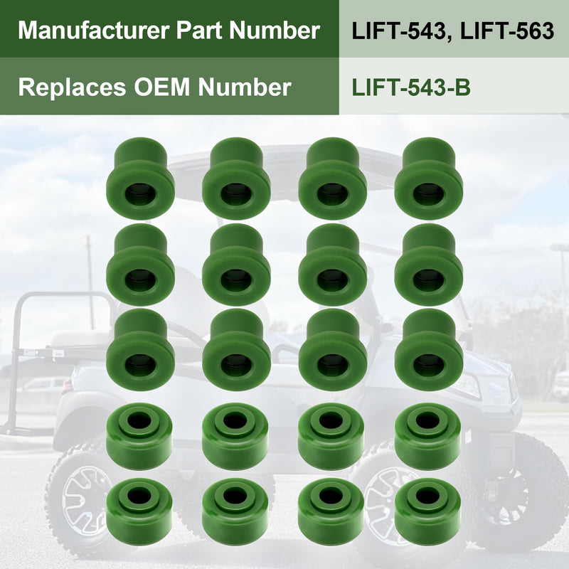 Replacement Bushing Kit LIFT-543, LIFT-563 Compatible with Club Car Precedent/Tempo/Onward with RHOX Lift