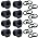 8 Pcs Thread Protector, 1/2 x 28 Convert to 5/8x24 with Crush Washer Steel black-1