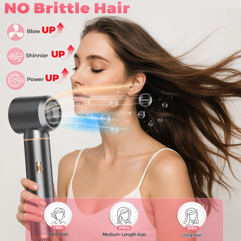 5 in 1 Hot Air Styler, Hair Dryer Brush with Auto Wrap Curlers, 3 Heat Settings, Fast Drying & Volumizing – Includes Curling Barrels & Straightening Comb (Matte) | Multi Hair Styling Tool with 3 Heat Settings, Curling Barrels and Straightening Comb for...