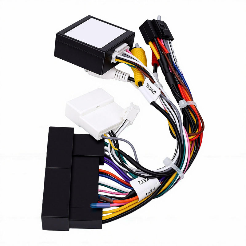 16pin Car Stereo Power Wiring Harness and CANBUS Box Replacement for Elantra 2016-2018 Santa Fe 2013-2017 2010-2015