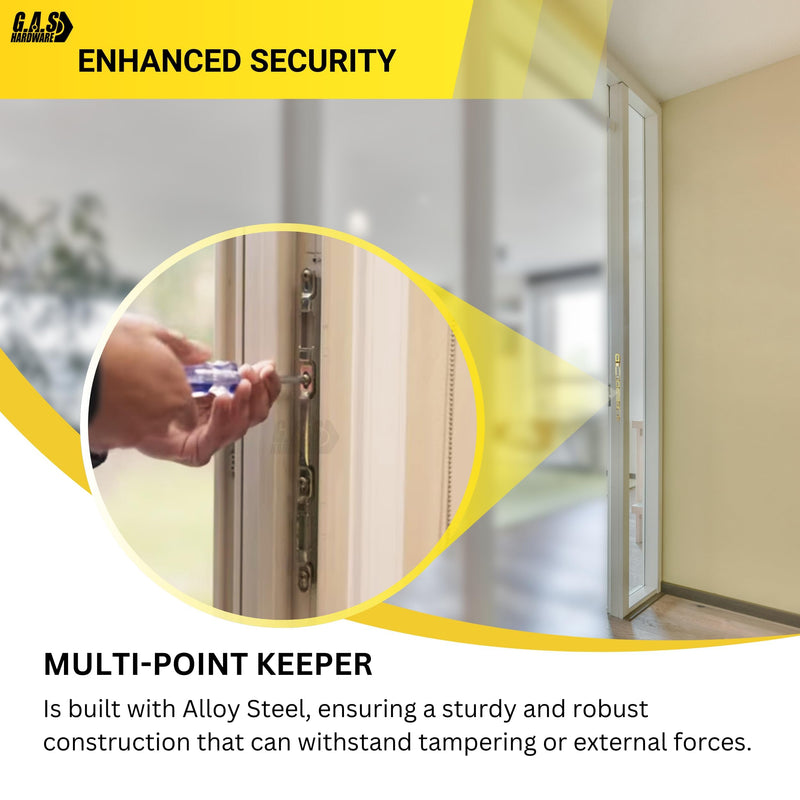 10-7/8" Sliding Patio Glass Door Multi-Point Keeper for 2 Point Mortise Lock | Fix Repair Locking Security Mechanism Hardware (Keeper for 11-3/4" Mortise Lock) Keeper for 11-3/4" Mortise Lock