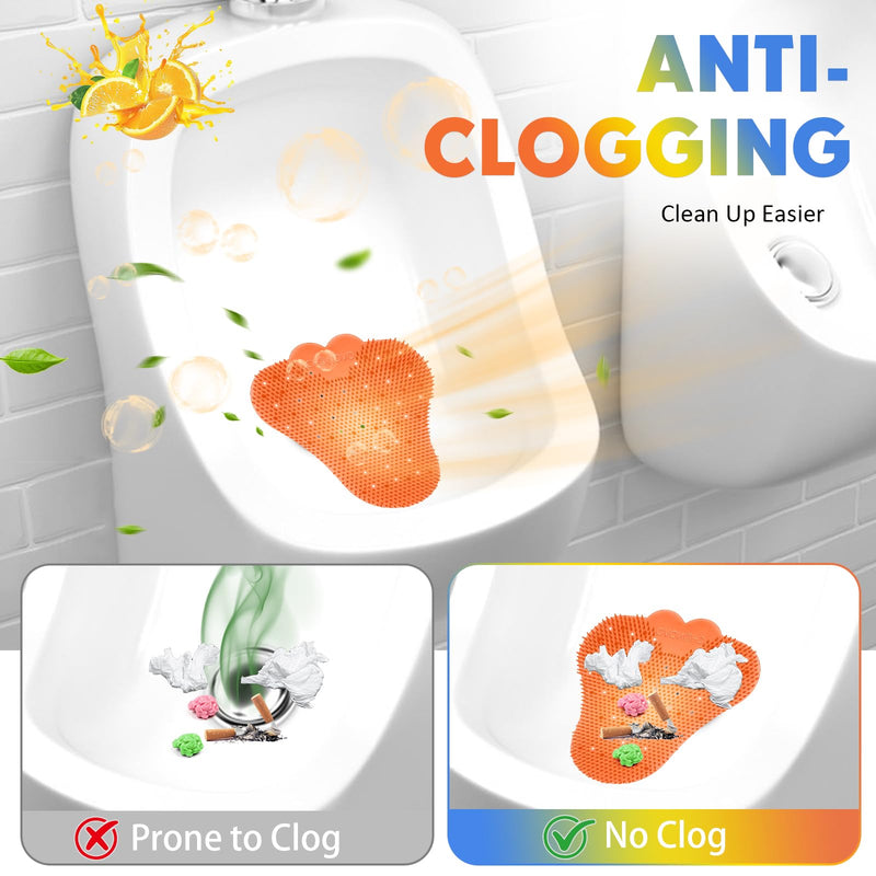 CHONOVO Urinal Screen Deodorizer, 12 Pack Urinal Cakes 3 Fresh Scents, Ocean Breeze, Lemon, Orange Citrus, Anti-Splash Odor Protection Mats Pads for Men Toilet in Bathroom School Restroom Office Hotel