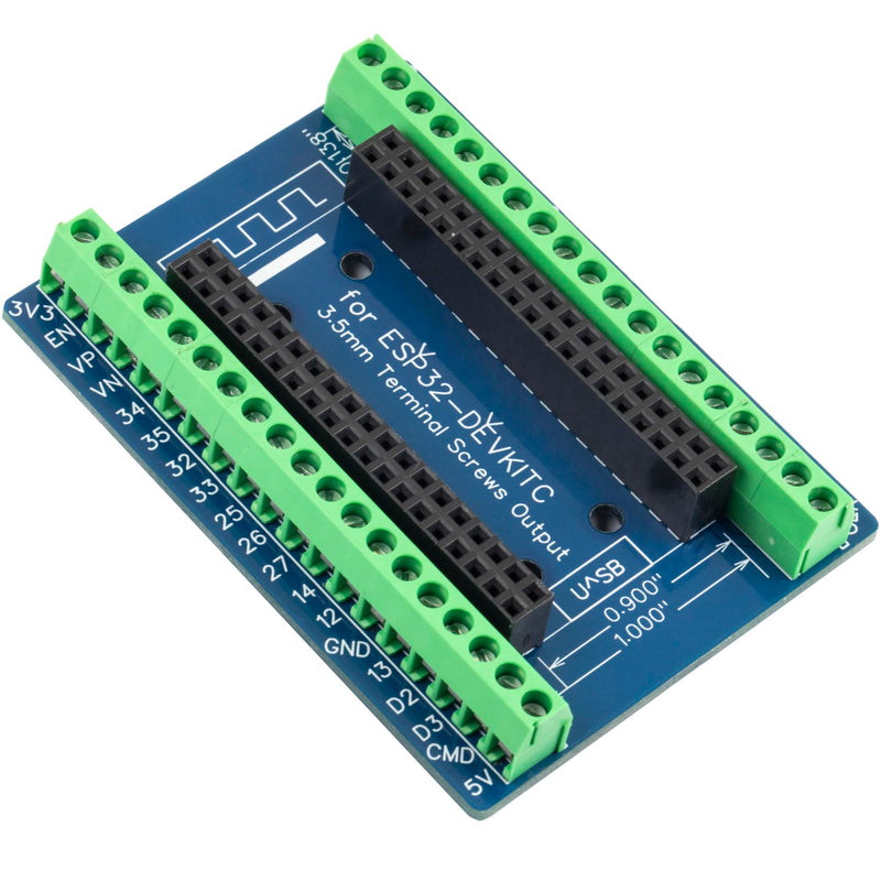 3pcs ESP32 Terminal Breakout Board 38 Pins GPIO Expansion Board Compatible for ESP32-DevKitC 0.9" or 1.0" Size Module