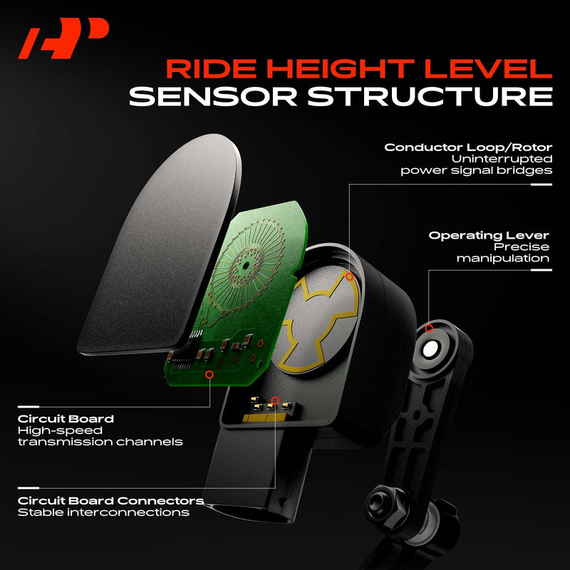 A-Premium Ride Height Level Sensor, Compatible with Ford & Lincoln | for Ford Crown Victoria & Lincoln Town Car & Mercury Grand Marquis 2007-2011, Rear Side, Replace# 8W1Z5359A