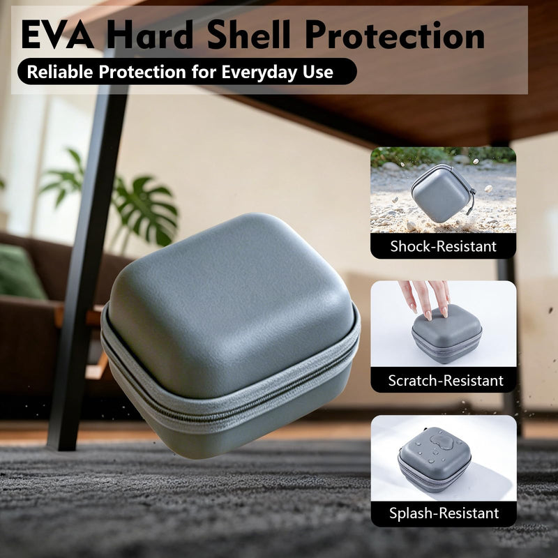 Carrying Case for Plaud NotePin/NotePin S Palm-Size (Case Only) | Faux Leather EVA Hard Shell Organizer, Splash-Resistant & Scratch-Resistant, All-in-One Storage for Your NotePin Kit