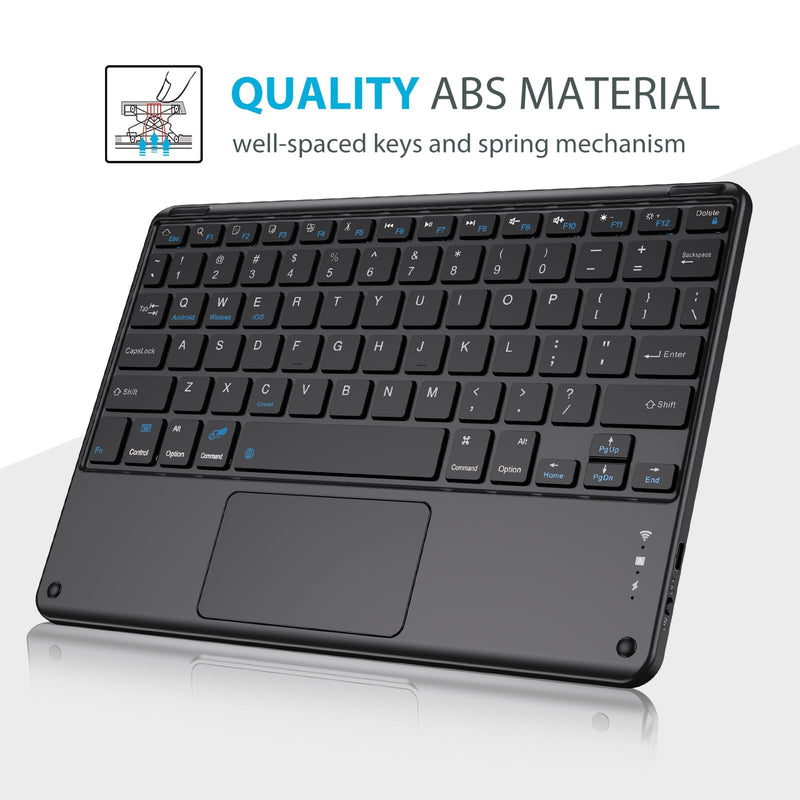 ProCase Keyboard Case for Galaxy Tab S10 FE/S10 Lite 10.9-Inch -Black | Fits Galaxy Tab S9 FE 10.9" & S9 11", Detachable Wireless Keyboard Folio Cover with Touchpad, Pencil Holder, Type-C Charging Black
