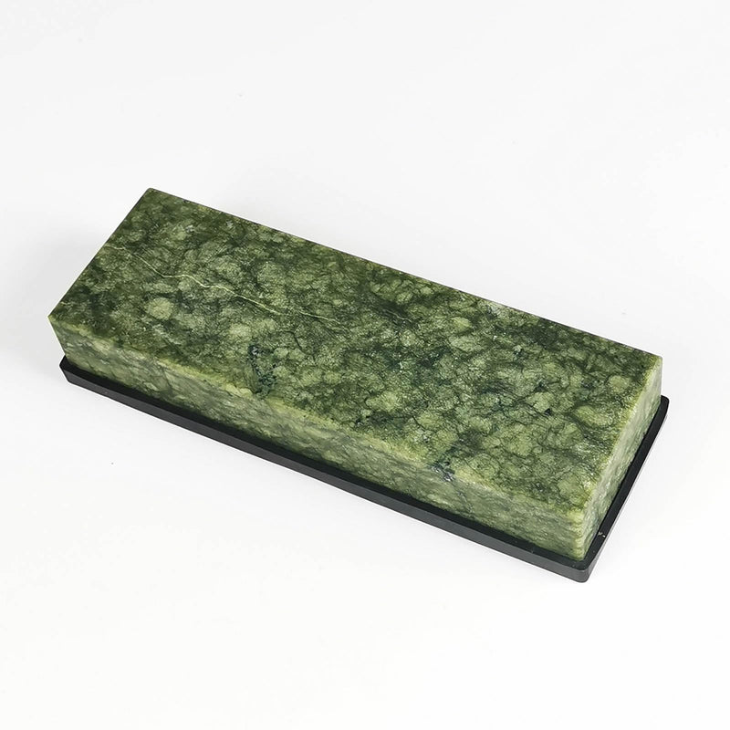 Large Size Polishing Knife Sharpening Stone,Grit 10000# Knife Sharpener Whetstone Final Fine Polishing Natural Green Honing Oilstone for Knives Tools SET-C
