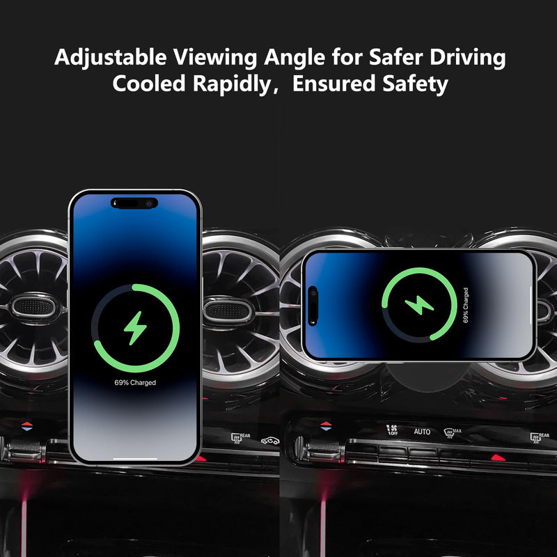 CLEC for Mercedes-Benz GLB-Class 2020-2022 Magnetic Wireless Charger Car Phone Holder Mount Custom Fit for Benz GLB-Class 2020-2022 15W Fast Charging Car Phone Holder Wireless Charger
