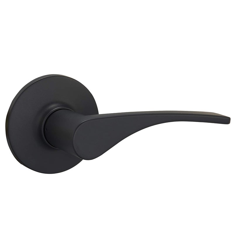 Amazon Basics Victorian Easy Installation Passage Door Lever, Matte Black, 1-Pack